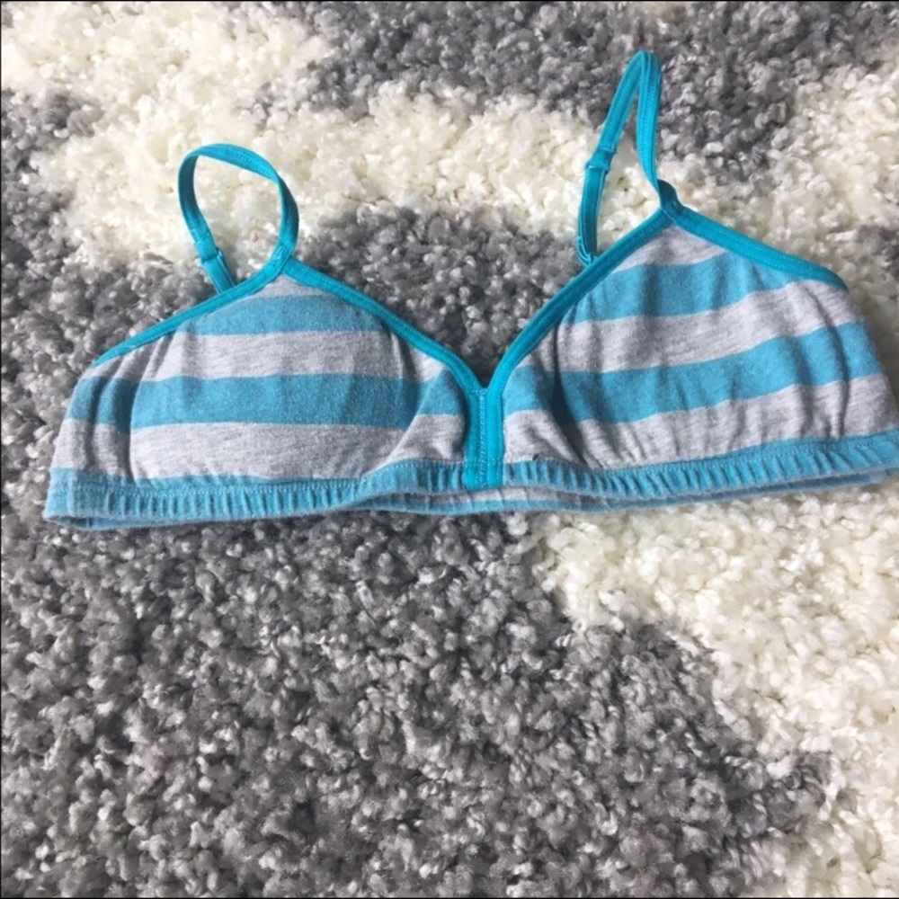 kids blue and gray bra